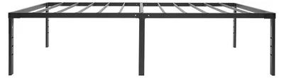 Produktbild von Plattform Bettgestell - Hoher Metallrahmen - Tragkraft 299 kg - 189×95×45,7 cm - Ohne Stauraum - Für Schlafzimmer, Gästezimmer, Studentenwohnheim - Schwarz