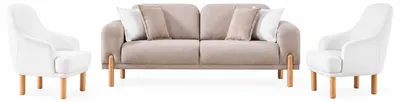 Immagine prodotto di Divano moderno, set 3 posti + 1 posto + 1 posto, rivestito in tessuto, ideale per il soggiorno, elegante e confortevole