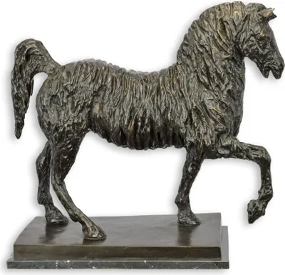 Produktbild von Bronzeskulptur trabendes Pferd Replikat Retro Design Dekoration