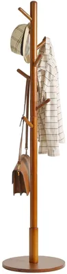 Image de Porte-manteaux en bois avec 8 crochets