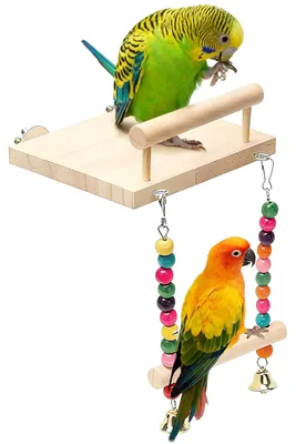 Imagen del producto de Juguete para periquitos ZhouWei con cascabel, accesorio para juguetes de pájaros – Modelo A