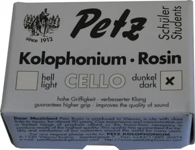 Produktbild von Petz Kolophonium, für Cello dunkel ideal für Schüler