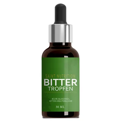Produktbild von Saint Nutrition® Bitter Tropfen – Hildegard von Bingen - für Verdauung und Wohlbefinden – lindern von Völlegefühl - Unterstützung der Magenfunktion