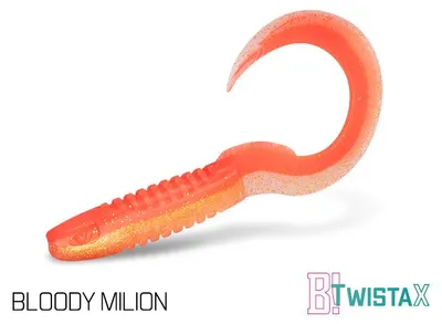 Productafbeelding van DELPHIN Rubberkunstaas Delphin TwistaX Eeltail UV / 5 stuks, 15 cm / BLOODY MILION
