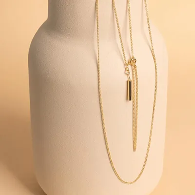 Immagine prodotto di Catena d'oro liscia, lunghezza 110 cm
