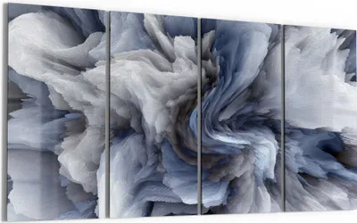 Produktbild von DEQORI Glasbild Echtglas 4x30x60 cm 'Abstrakte Tiefen' Wandbilder XXL groß