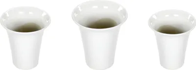 Produktbild von Keramik Blumenvase 3er Set glasiert weiß