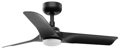 Produktbild von DC Deckenventilator mit LED Beleuchtung und Fernbedienung Hey 90 cm Schwarz