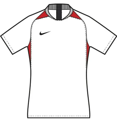 Produktbild von Nike Unisex Kinder Legend Jersey Trikot, White/University Red/Black/Black, 7-8 J