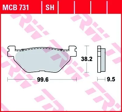 Produktbild von TRW Bremsbelagsatz MCB731 FJR1300 RP28 GV650 Aquila GV650