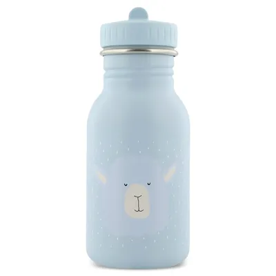 Produktbild von Trixie Edelstahl Trinkflasche für Kinder 350ml Mr. Alpaca blau auslaufsicher