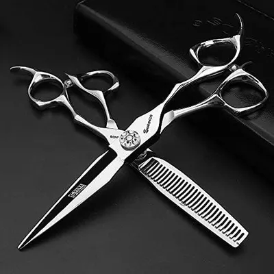 Produktbild von Friseurscheren-Set, 6 Zoll, mit Schere und Kamm aus Edelstahl