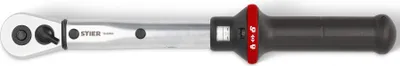 Produktbild von STIER Drehmomentschlüssel mit Umschaltknarre 1/2 Zoll, Aufnahme 10-50 Nm, hohe Auslösegenauigkeit, Umschaltfunktion, Auslösesignal, Vierkantantrieb DIN 3120