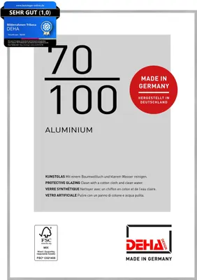 Produktbild von DEHA Design Aluminium Bilderrahmen Tribeca, 70x100 cm, Struktur Silber Matt