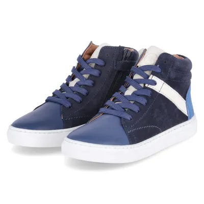 Produktbild von Bisgaard High Sneaker CHARLES Kinder Leder Blau Größe: 34