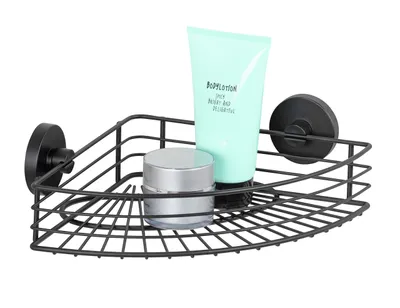 Produktbild von WENKO Dusch Regal Ecke BARI Dusche Ablage Wand Korb Bad Accessoire ohne Bohren
