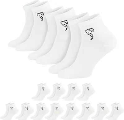 Produktbild von Black Snake 12 Paar Quarter Socken knöchelhoch - 39/42 - Weiß