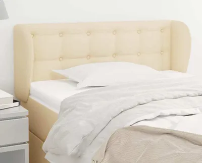 Image de Tête de lit design avec oreilles Crème 93x23x78/88 cm Tissu - Têtes de lit 2025 Neu9373177 2parcel