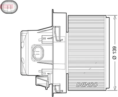 Produktbild von DENSO DEA21012 Gebläsemotor Innenraumgebläse passend für PEUGEOT 207 (WA, WC) 207 CC (WD) 207 SW (WK) 207 Stufenheck 207 SW Kasten / Kombi (WK)