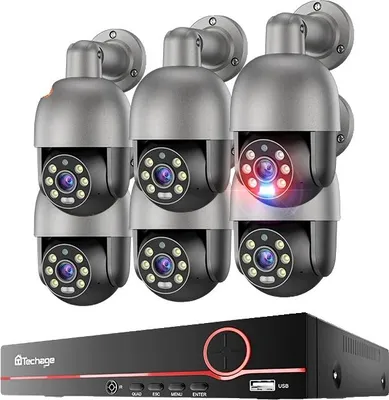 Produktbild von Sicherheitskamerasystem, 8 Kanäle, Vollfarb-Nachtsicht, 8CH  6 Kamera 8MP, Keine