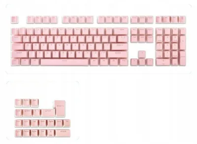 Produktbild von Akko PBT Pudding Rose Tastaturkappen 129 Stück