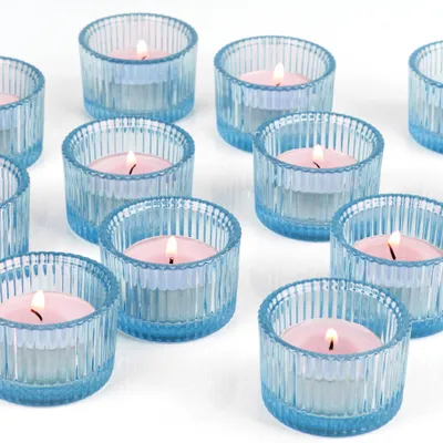 Produktbild von 12er-Set Teelichthalter aus Glas für Teelichter und Votivkerzen