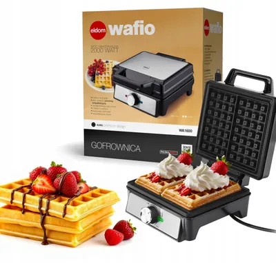 Zdjęcie produktu dla Gofrownica Eldom WA1600 – moc 1600 W, chrupiące gofry w kilka minut