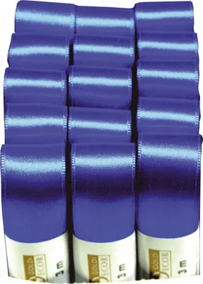 Image de GOLDINA 1172025341503 Ruban de satin double, 25mmx3m, bleu grain