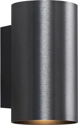 Zdjęcie produktu dla QAZQA – nowoczesna kinkiet Gunmetal okrągły 2-punktowy GU10 50 mm – Sandy I salon I sypialnia – aluminium okrągły – odpowiedni do LED GU10