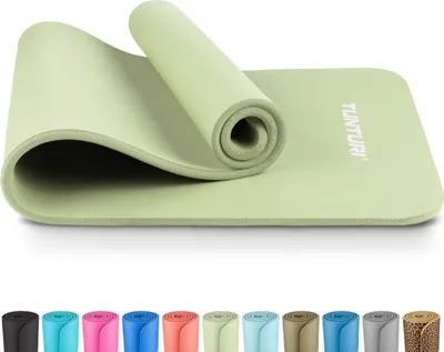 Produktbild von Tunturi Dicke NBRmatte 15mm - Rutschfest Gymnastikmatte - Für Yoga und Pilates - Sportmatte 180x60x1,5cm -Schadstofffrij - Besonders komfortabel - Minze
