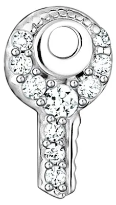 Produktbild von Thomas Sabo Einzel Ohrstecker Schlüssel weiße Steine 925 Sterling Silber H2220-051-14