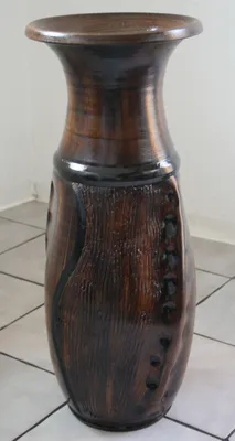 Produktbild von BODENVASE Keramik 60cm algarve1 Schwarzbraun