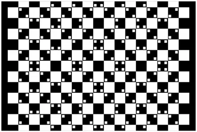 Produktbild von Wallario Premium Glasbild, freischwebende Optik, kräftige Farben, Größe 90 x 60 cm Motiv Optische Täuschung - Illusion - schwarz weiß