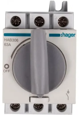 Image de Hager Interrupteur-sectionneur 3P 63A HAB306