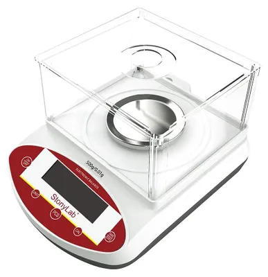 Analytische Präzisionswaage 500 g x 0,01 g, Labor, Schmuck, LCD