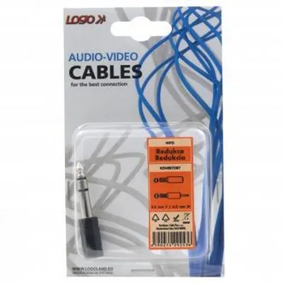 Zdjęcie produktu dla Logo Audio redukce Jack (6.3mm) samec - Jack (3.5mm) samice stereo