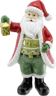 Produktbild von Dekofigur Weihnachtsmann aus Polyresin 11,5 x 6,5 cm bunt