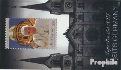 Produktbild von Briefmarken St. Vincent 2011 Mi Block719 (kompl.Ausg.) postfrisch Papst Benedikt XVI. in Deutschland