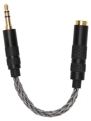 Zdjęcie produktu dla Wtyczka symetryczna 4,4 mm do wtyczki stereo 3,5 mm, kabel adapterowy, pozłacane złącza, przenośna konwersja słuchawek, kolor zimnoszary