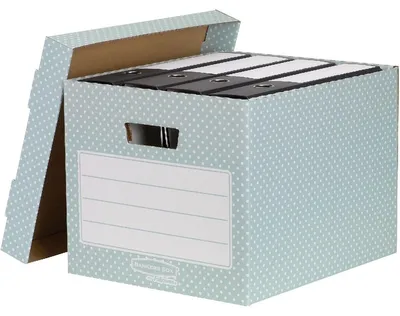 Produktbild von BankersBox Aufbewahrungsbox 29.2x33.5x40.4cm grün/weiß   4PK