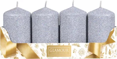 Immagine prodotto di Nohel Garden Candela dell'Avvento glitterata d5x8cm 4pz