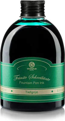 Produktbild von Füllhaltertinte Tiefgrün 250 ml mit minimaler Fiederung