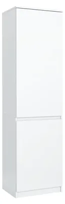 Produktbild von Mobelsta Hochschrank mit 2 Türen Weiß 50x39x180 cm, Schuhschrank Hoch, Schmaler Flurschrank, Mehrzweckschrank mit Einlegeböden, Wohnzimmer & Flur Schrank