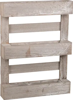 Produktbild von UNUS Paletten Holz m Kästen Kunststoffeinsatz grau groß Dekoration bepflanzen