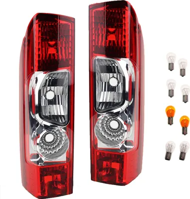 Image de Johns, Jeu de feux arrière gauche & droite avec ampoule pour Fiat Ducato à partir de 04/06 00006350Z2 6350Z2 1344050080 0001366452080 0001366454080 13558