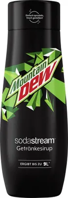 Produktbild von SodaStream Mountain Dew, 440 ml, Quetschbare Flasche, CE, 12 kcal, 52 kJ, 2,9 g