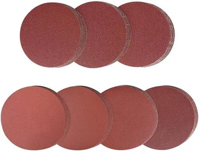Image de Disques abrasifs 150 mm à velcro, 70 pièces, grains 40/60/80/100/120/240/400, ponceuse orbitale
