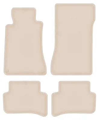 Produktbild von Velours-Fußmatten für Mercedes C W203 2000-2008 (Coupé) – 4-tlg, Beige, passgenau – Wielganizator FORTUNA