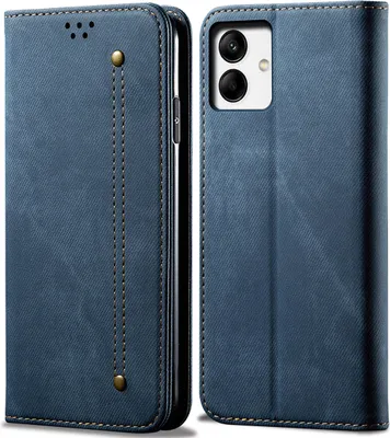 Image de Galaxy A04 Housse, Portefeuille en cuir Flip Bookstyle Housse de protection avec fonction stand pour Samsung Galaxy A04 4G Bleu