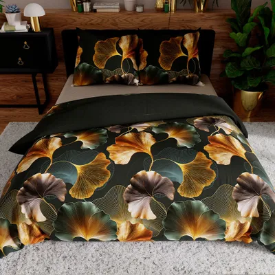 Produktbild von MARISEL Bettwäsche 160x200 cm - Satin Baumwolle, elegantes Blumenmuster